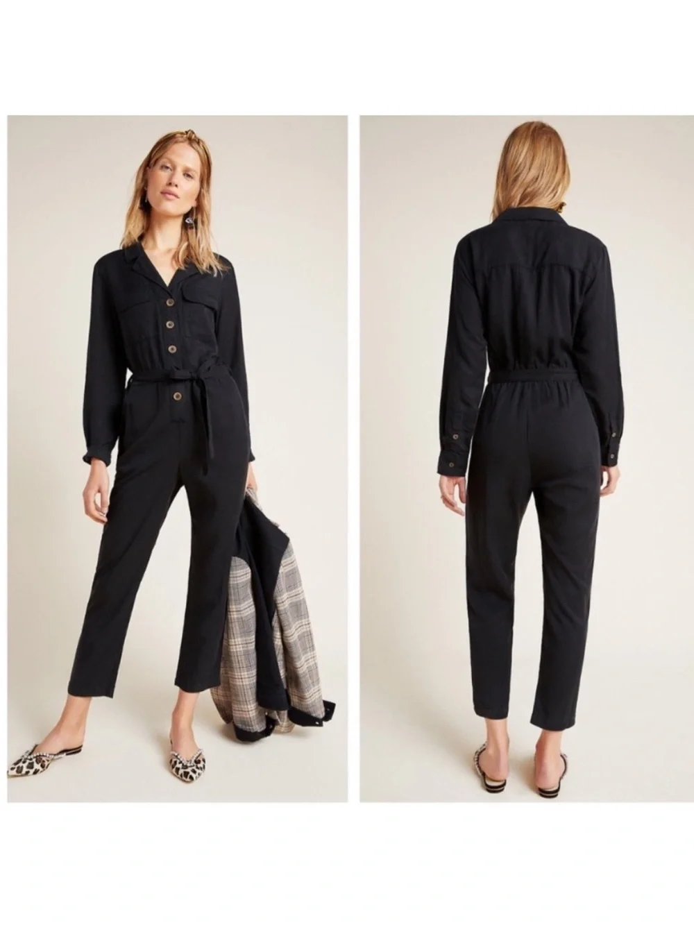 Anthropologie Sanctuary Women’s Small‎ Black Renewal Utility Jumpsuit
